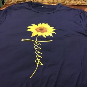 Jesus flower t-shirt